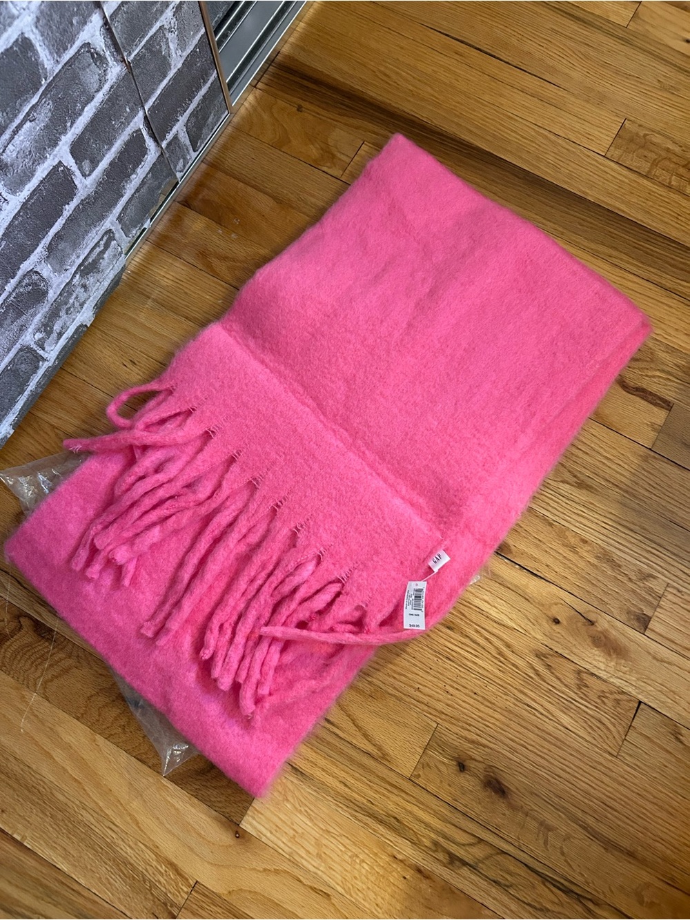 GAP Pink Fringe Scarf